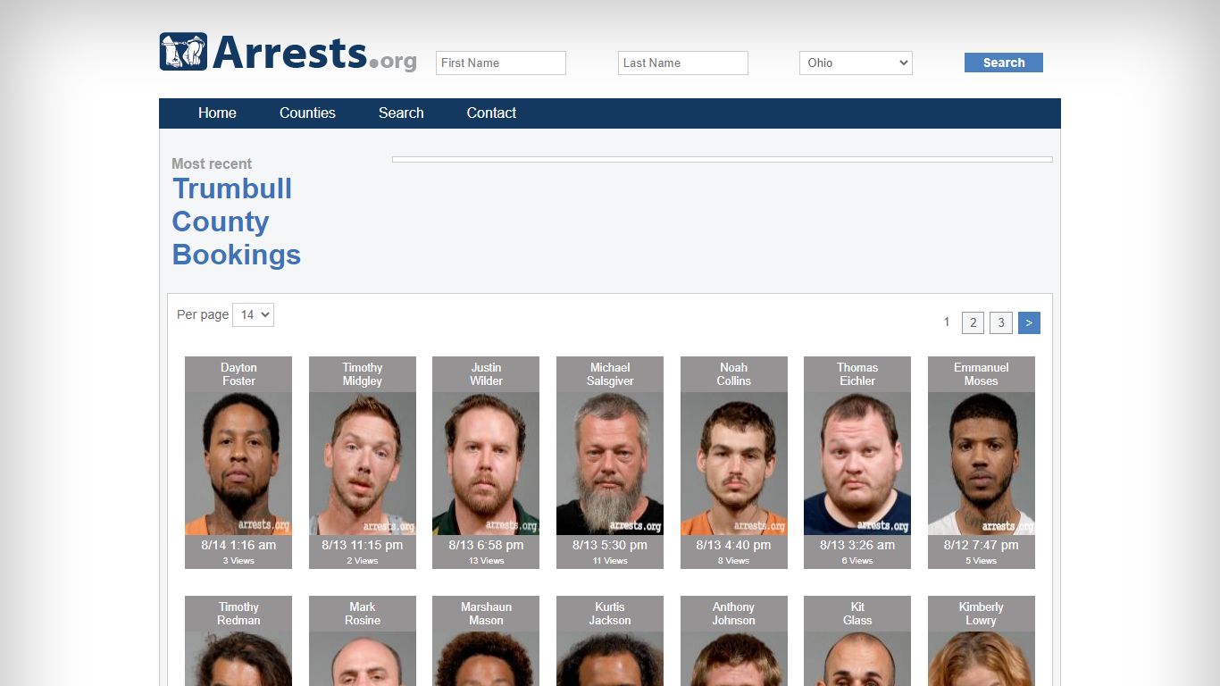 Trumbull County Arrests and Inmate Search